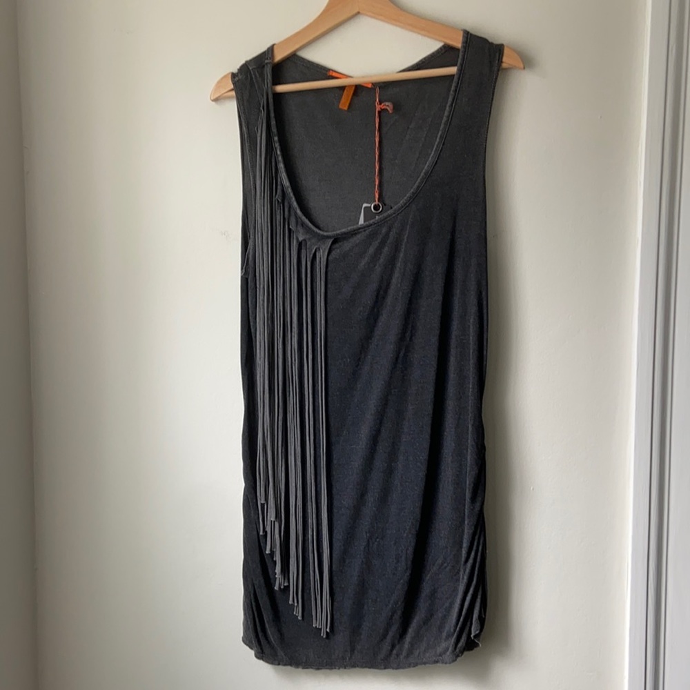 Anama grey sleeveless tunic with ruched sides
